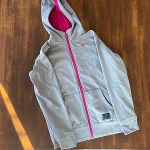 Nike Junior Full Zip Gray Sweatshirt